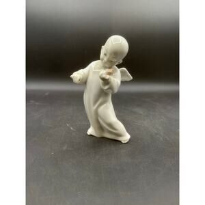 LLADRO Spain Porcelain Asian Guardian Angel w/ Violin-F. Garcia #4536